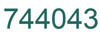 Number 744043 green image