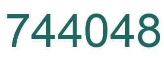 Number 744048 green image