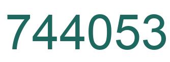 Number 744053 green image