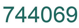 Number 744069 green image
