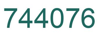 Número 744076 imagen verde