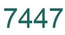 Number 7447 green image