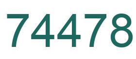 Number 74478 green image
