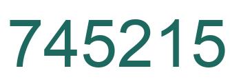 Number 745215 green image