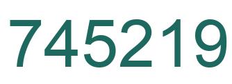 Number 745219 green image