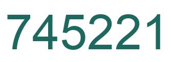 Number 745221 green image