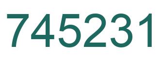 Number 745231 green image