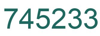 Number 745233 green image