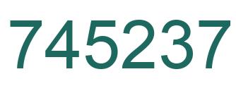 Number 745237 green image