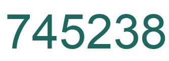 Number 745238 green image