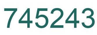 Number 745243 green image