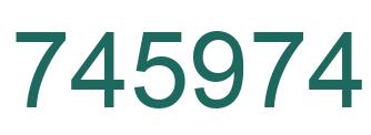 Number 745974 green image
