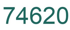 Number 74620 green image