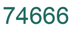 Number 74666 green image