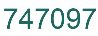 Number 747097 green image