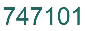Number 747101 green image