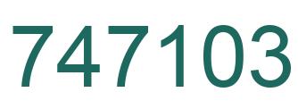 Number 747103 green image
