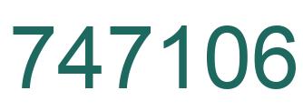 Number 747106 green image