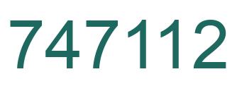 Number 747112 green image