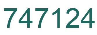 Number 747124 green image