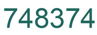 Número 748374 imagen verde