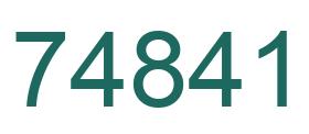 Number 74841 green image