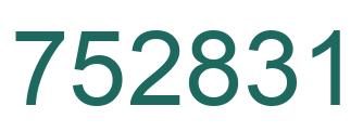Número 752831 imagen verde