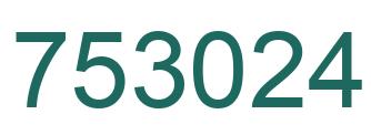 Número 753024 imagen verde