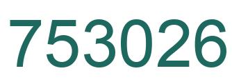 Number 753026 green image