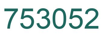 Number 753052 green image