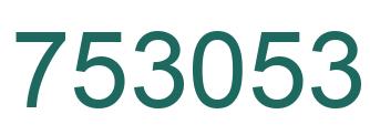 Number 753053 green image