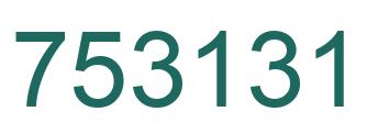 Number 753131 green image