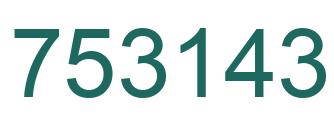 Number 753143 green image