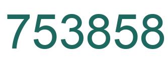 Number 753858 green image