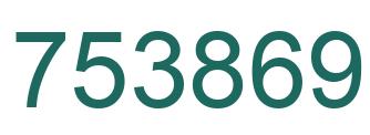 Number 753869 green image