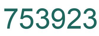 Number 753923 green image