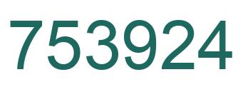 Number 753924 green image