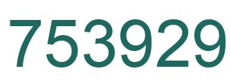 Number 753929 green image