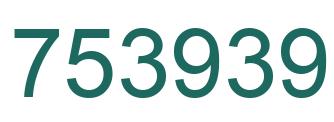 Number 753939 green image