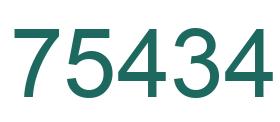 Number 75434 green image