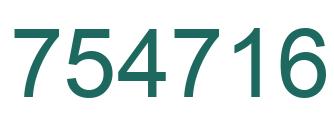 Number 754716 green image