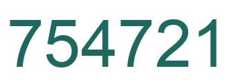 Number 754721 green image