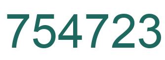 Number 754723 green image