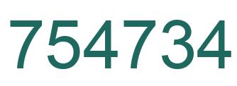 Número 754734 imagen verde