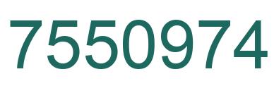 Number 7550974 green image