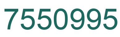 Number 7550995 green image