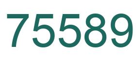 Number 75589 green image