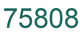 Number 75808 green image