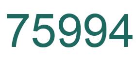Number 75994 green image