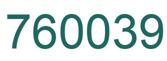 Number 760039 green image